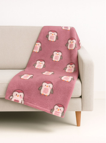 Supersoft coral blanket - PENGUIN