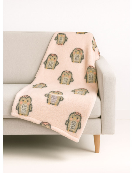 Supersoft coral blanket - PENGUIN