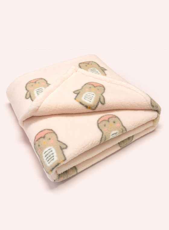 Supersoft coral blanket - PENGUIN