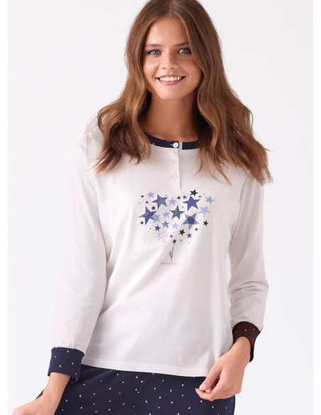 Women’s grandad pyjamas - Galaxy