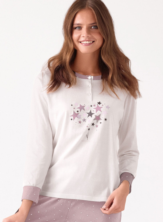 Women’s grandad pyjamas - Galaxy