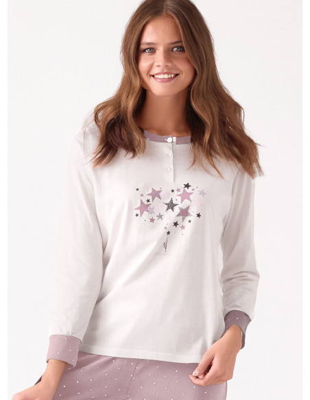Women’s grandad pyjamas - Galaxy