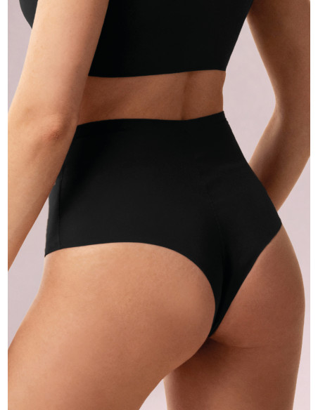 High-waisted seamless bonded brazilian briefs - MICROFIT