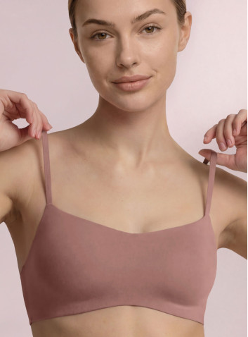 Infiore Naturalfit brassiere in caramel bonded cotton with smooth edges