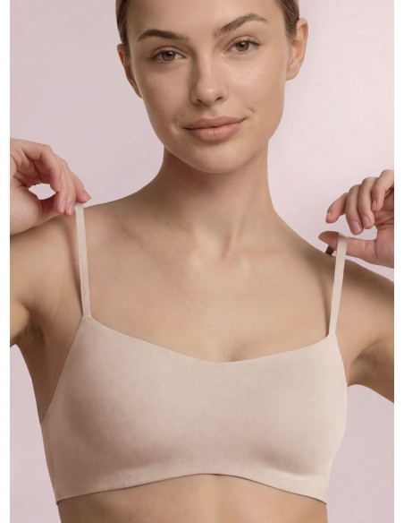 Infiore Naturalfit brassiere in sabbiabonded cotton with smooth edges
