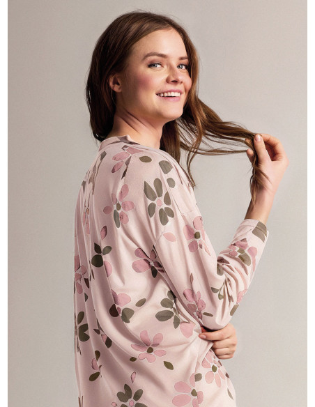 Round-neck pyjamas - WINTER GARDEN