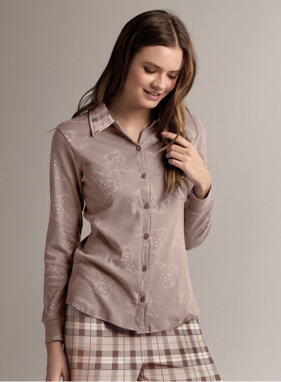 Pigiama aperto collo camicia - DOGGIECHECK