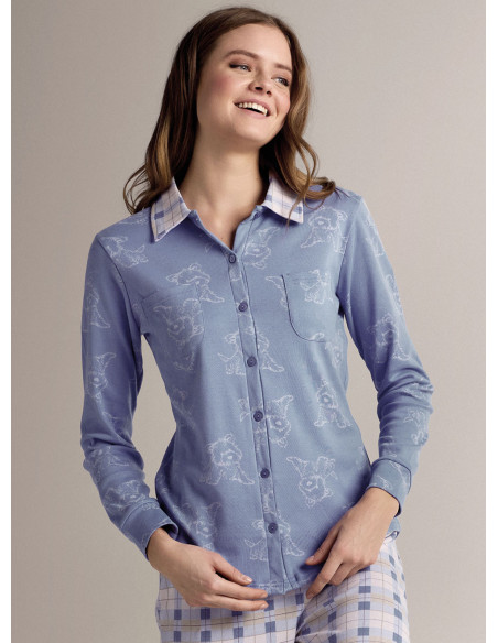 Pigiama aperto collo camicia - DOGGIECHECK