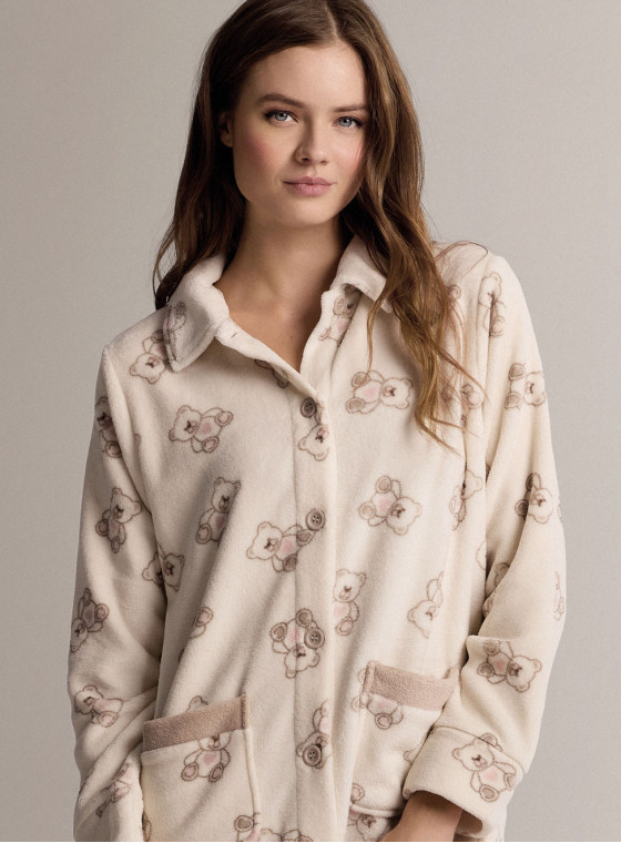 Vestaglia collo camicia con bottoni - FUNNYBEAR