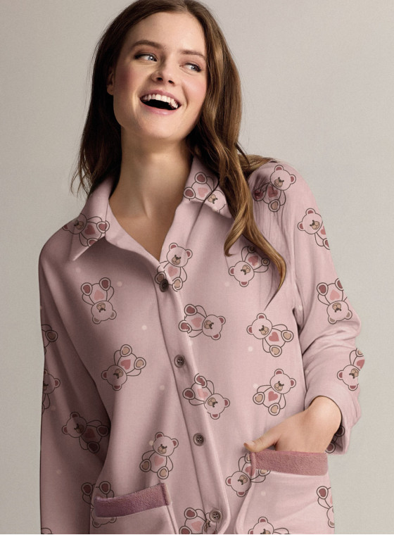 Vestaglia collo camicia con bottoni - FUNNYBEAR
