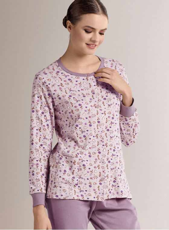 Round-neck open-front pyjamas - CAPRICE
