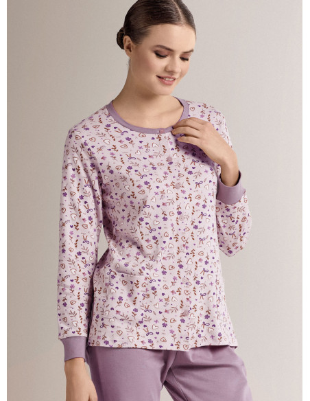 Round-neck open-front pyjamas - CAPRICE
