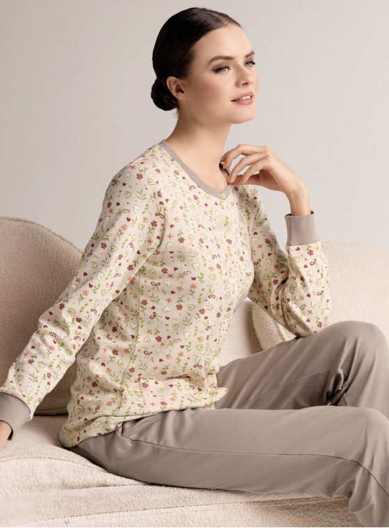 Round-neck open-front pyjamas - CAPRICE