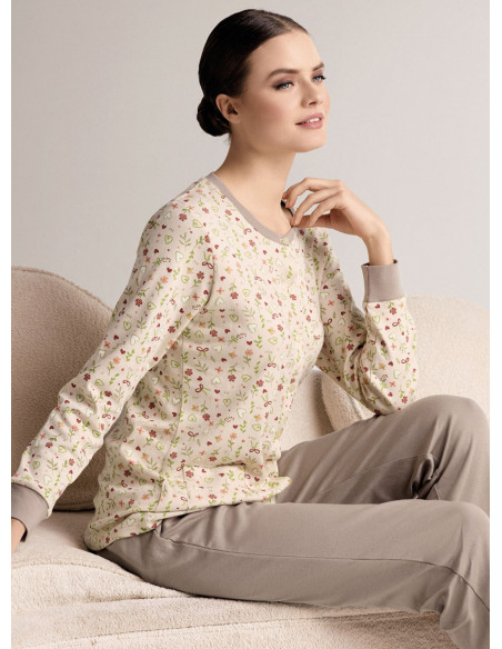 Round-neck open-front pyjamas - CAPRICE