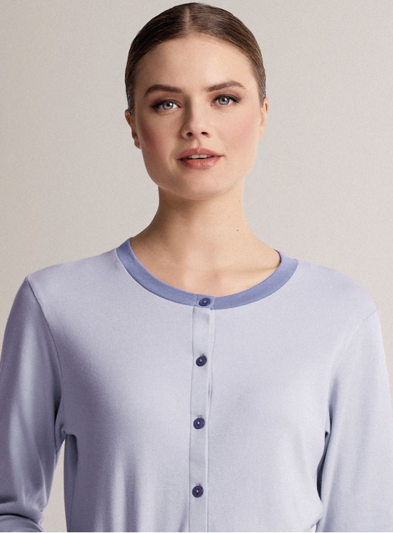 Camicia da notte aperta girocollo - AUDREY