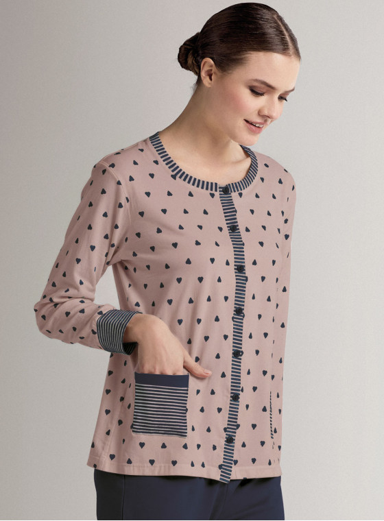 Round-neck open-front pyjamas - ADORE