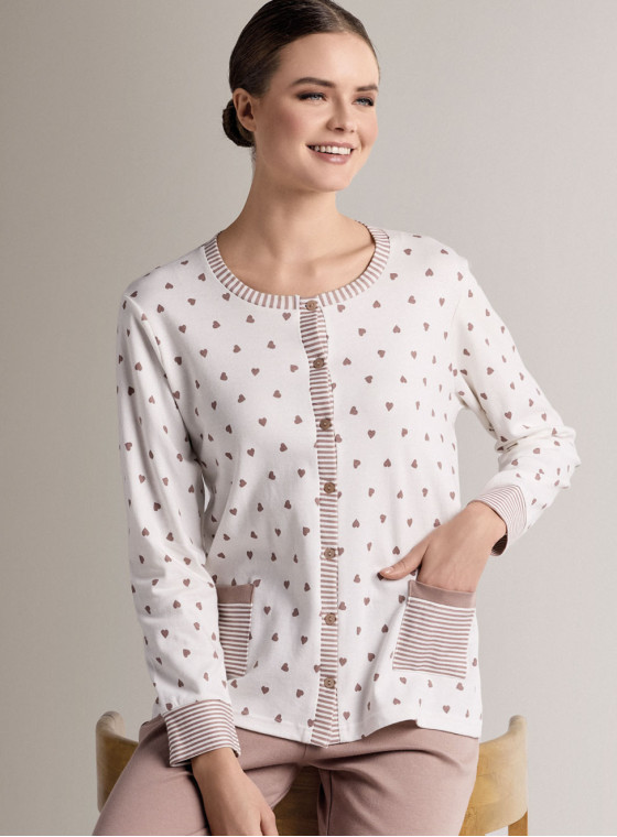 Round-neck open-front pyjamas - ADORE