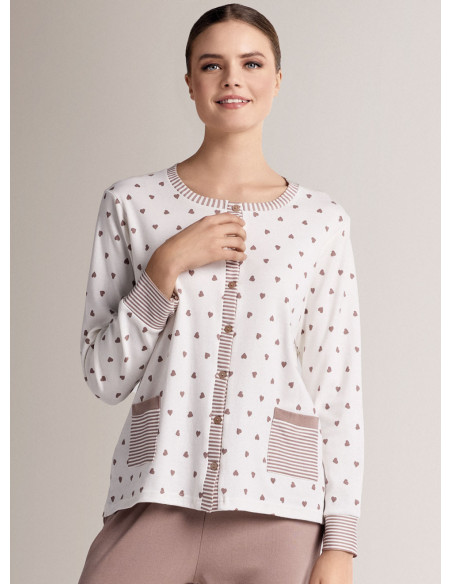 Round-neck open-front pyjamas - ADORE