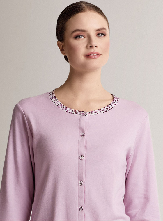 Round-neck open-front pyjamas - CLUB