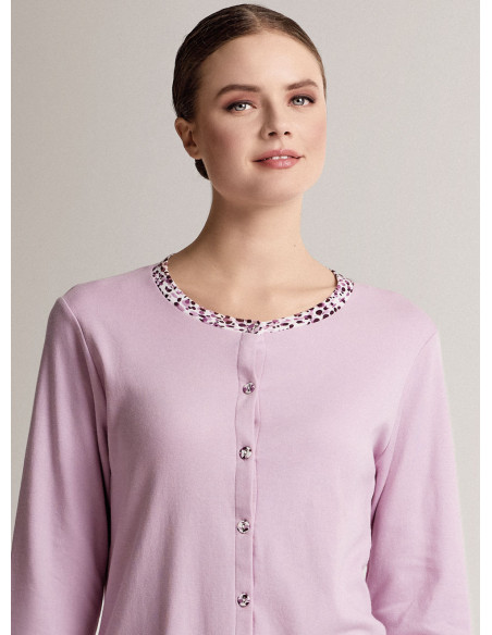 Round-neck open-front pyjamas - CLUB